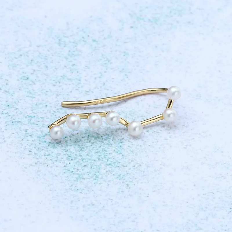 Женские серьги-клипсы с натуральным жемчугом | Украшения и аксессуары