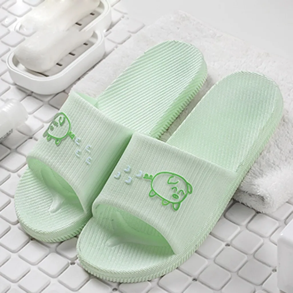 Женская семейная обувь Вьетнамки Домашние Тапочки для ванной с рисунком