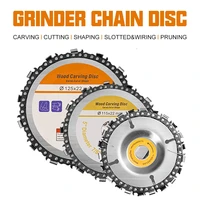 1pcs 4 9 inches wood carving disc grinder chain disc chain saw cutting disc for 100115125180235mm angle grinder carving tool