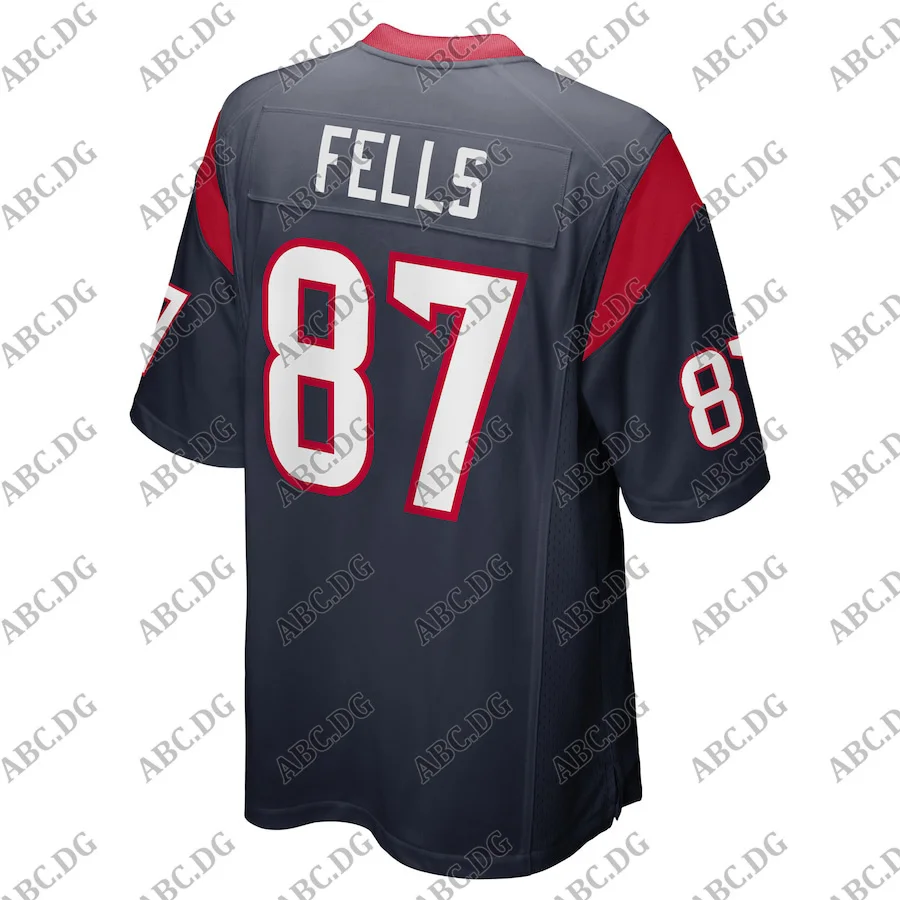 

Customized Stitch American Football Jersey Men Women Kid Youth Houston Darren Fells Navy Game Jersey