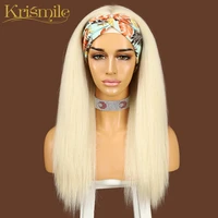 short yaki straight headband 613 blonde wig daily party travel holidays no gel glueless wig for women drag queen 2 free bands