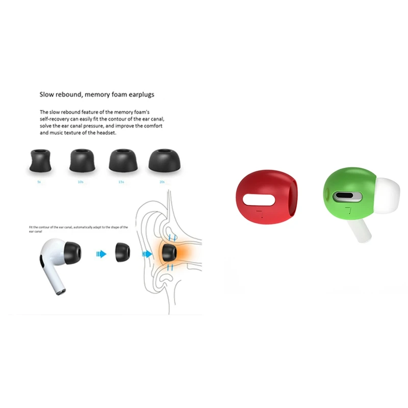 1set for Pro Memory Foam Earbud Noise Reduction Earplug & 10PCS Ear Pads Bluetooth Earphones |