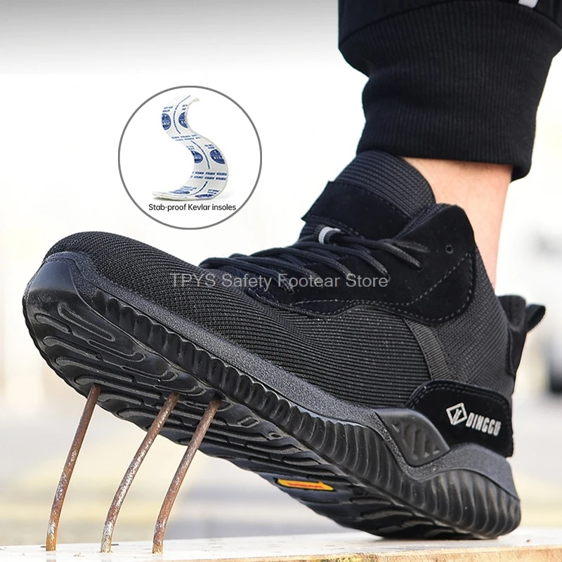 Кроссовки мужские из нержавеющей стали неразрушаемые легкие защита от проколов