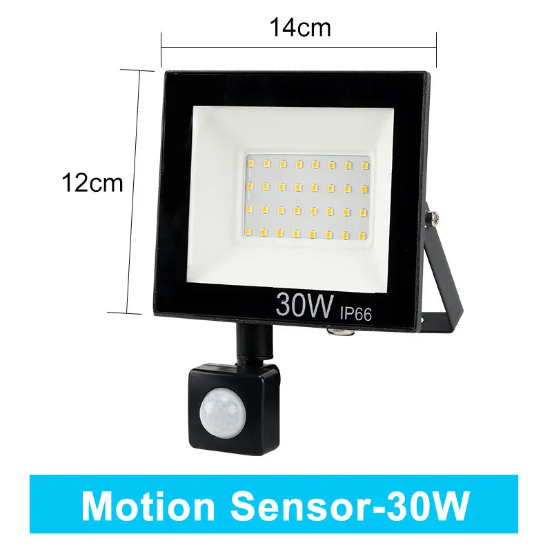 Sensor 30W Светодиодный прожектор светильник мощностью 10 Вт, 20 Вт, 30 Вт, 50 Вт 220V 240V напольный светильник Водонепроницаемый IP65 отражатель Точечный светильник Профессиональный светильник Инж - Испускаемый цвет: Sensor 30W