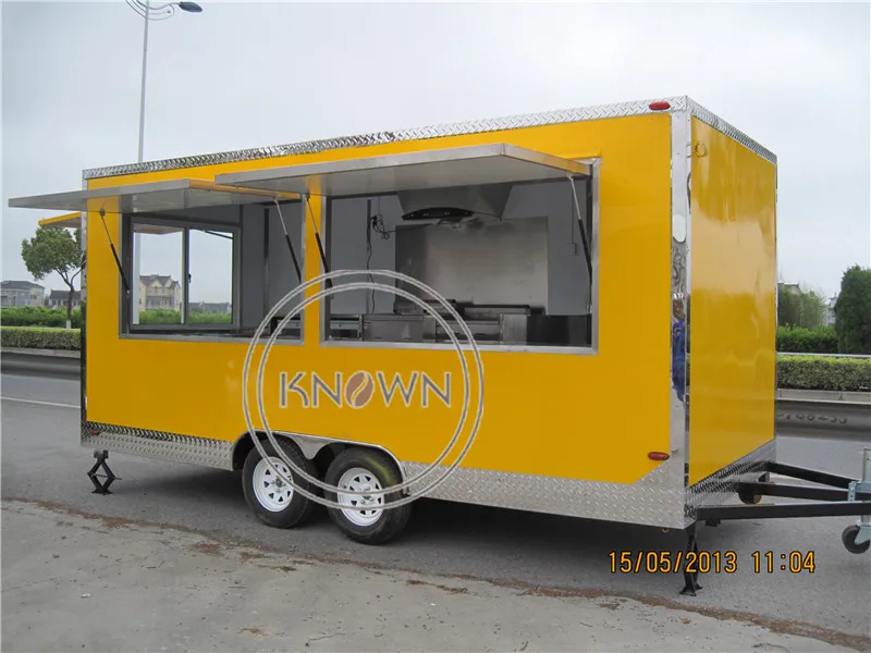 Быстрая Еда Подгонянный большой мобильный трейлер еды Мобильная тележка