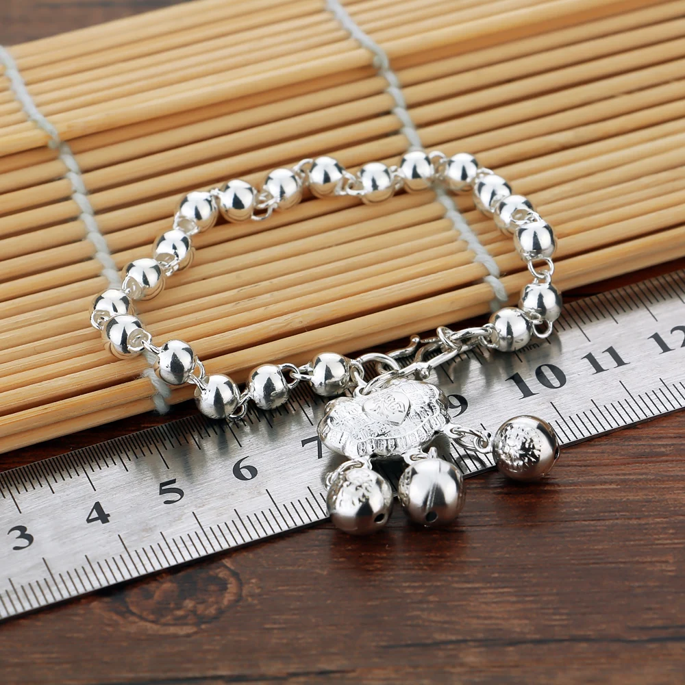 Женский браслет из серебра 925 пробы с подвеской в виде китайского замка|bracelets