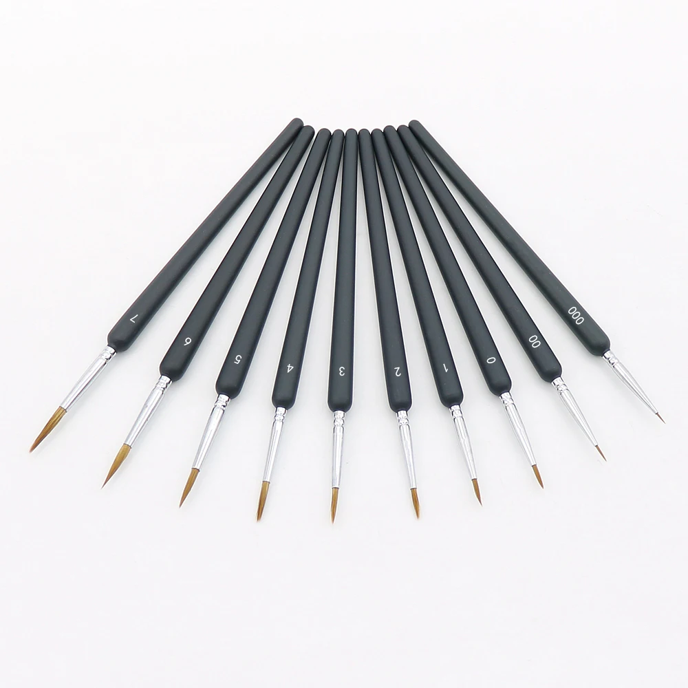 Extra fine weasel hair Hook line pen watercolor soft oil painting Hand Painted 00000 brush gouache acrylic stroke | Дом и сад