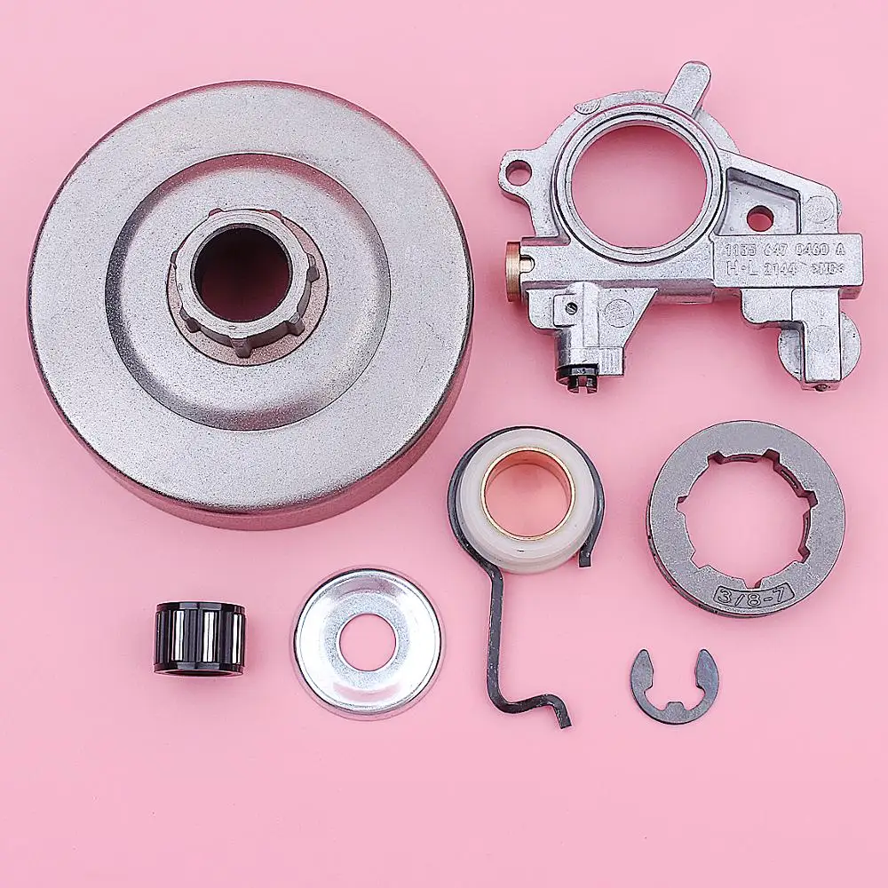

3/8 7 Teeth Clutch Drum Rim Sprocket Bearing Oil Pump Worm Gear Kit For Stihl MS361 Chainsaws 1128 007 1000 1135 640 320