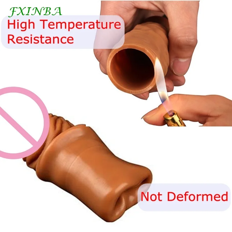FXINBA 3 размера жидкий силиконовый рельефный удлинитель для мужского члена