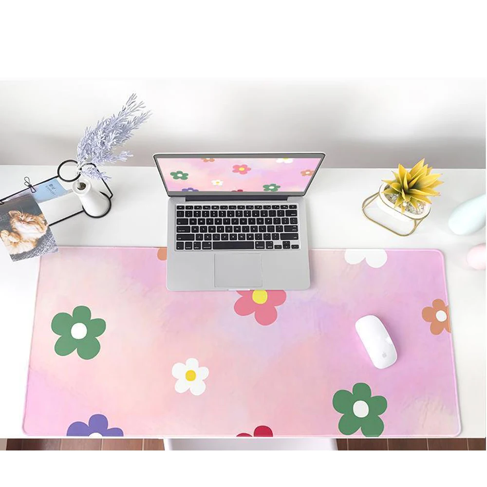

Large Office Computer Desk Mat Table Keyboard Big Mouse Pad White Bear Laptop Cushion Desk Non-slip Mat Gamer Mousepad Mat