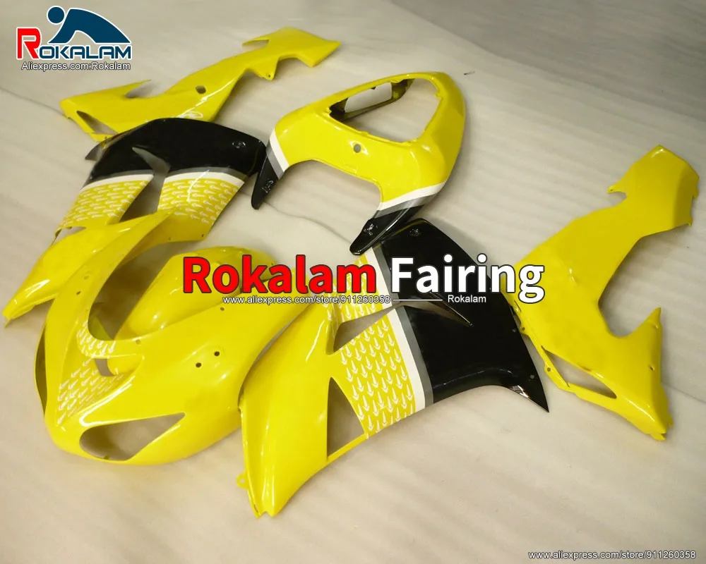 

Motorcycle Cowling For Kawasaki Ninja ZX10R 2006 2007 ZX-10R 06 07 Yellow Black Motorbike Fairings (Injection molding)