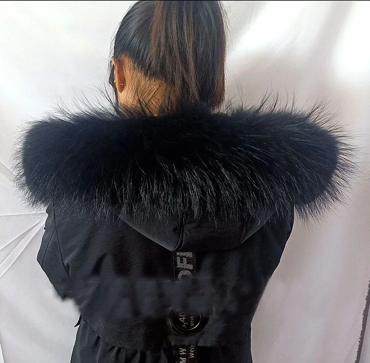 Новинка 2020 воротник из 100% натурального меха енота для парки мужчин и женщин