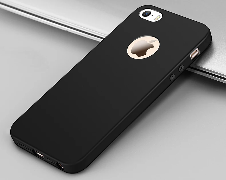 Ultra Thin Black Scrub Matte Soft Silicon TPU Case for iPhone 5 5S 6 6S 7 Plus Cover |