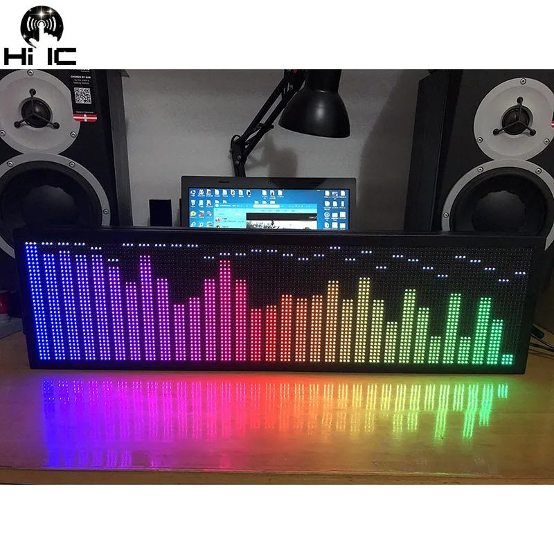 Полноцветный RGB музыкальный спектральный дисплей со светодиодной подсветильник