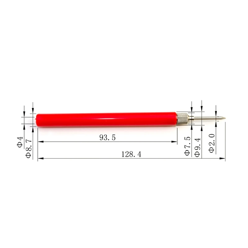 

10pc Test Probe Tip Insulated Hook Wire Connector Lead Pin for Multimeter