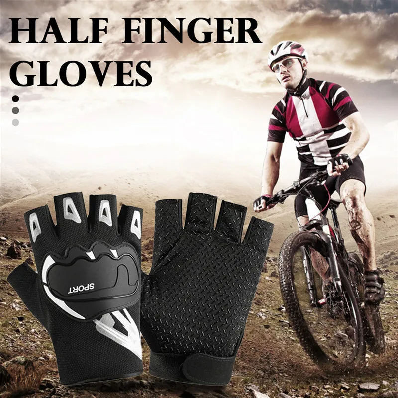 

Summer Unisex Cycling Gloves Short Sports Gloves Bicycle Half Finger Breathable Gloves Anti Slip Shock Bike Gloves For Men Women