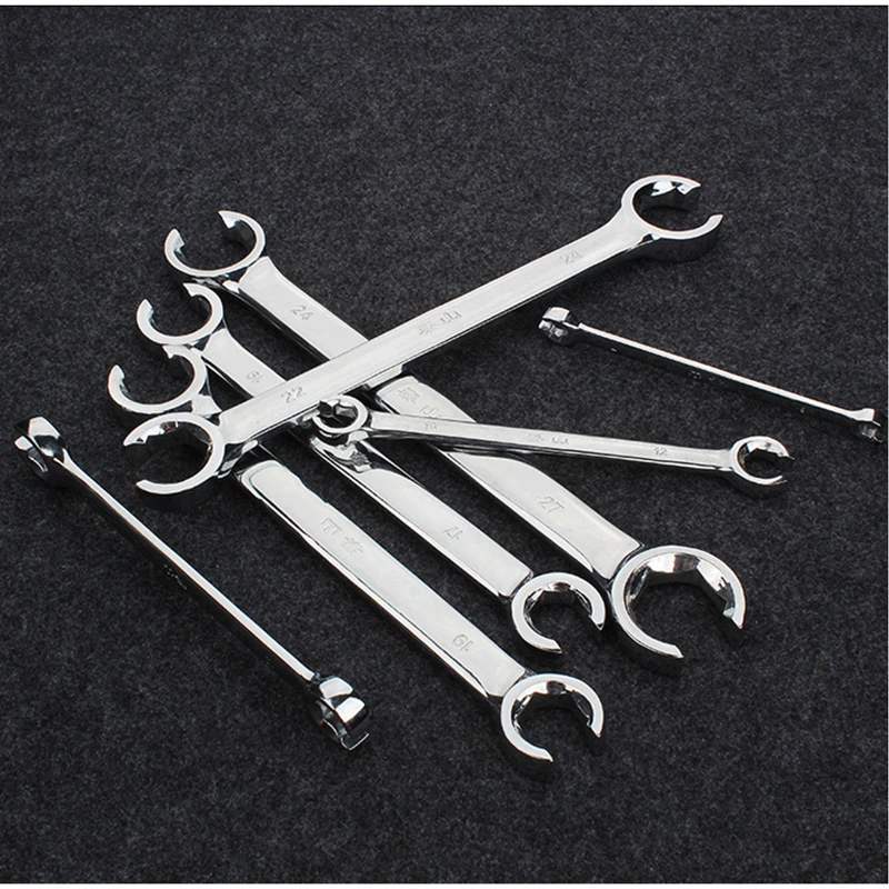 

1Pc Auto Tubing Opening wrench Tools Car Repair Tools Nut Spanner Brake Wrench For Car Double head hardware tools Auto Repair