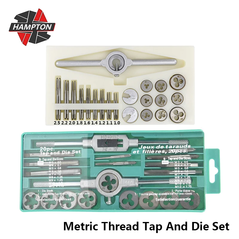 Сверла для крана с метрической резьбой Набор насадок из легированной стали 20/31