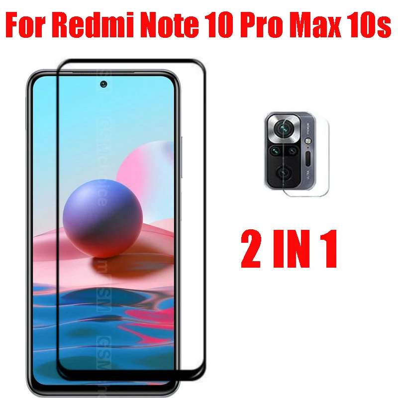 Стекло для камеры 2 в 1 Xiaomi Redmi Note 10 Pro Max 10s Защитное стекло Note10 легкая пленка экрана