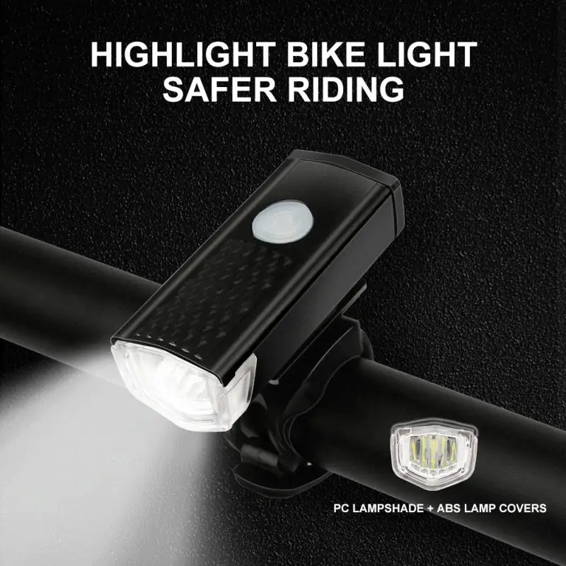 

PEACHES Bike Bicycle Light USB Rechargeable Headlight Rainproof Night Flashlight Riding Equipment LED Lamp Bike Accessories