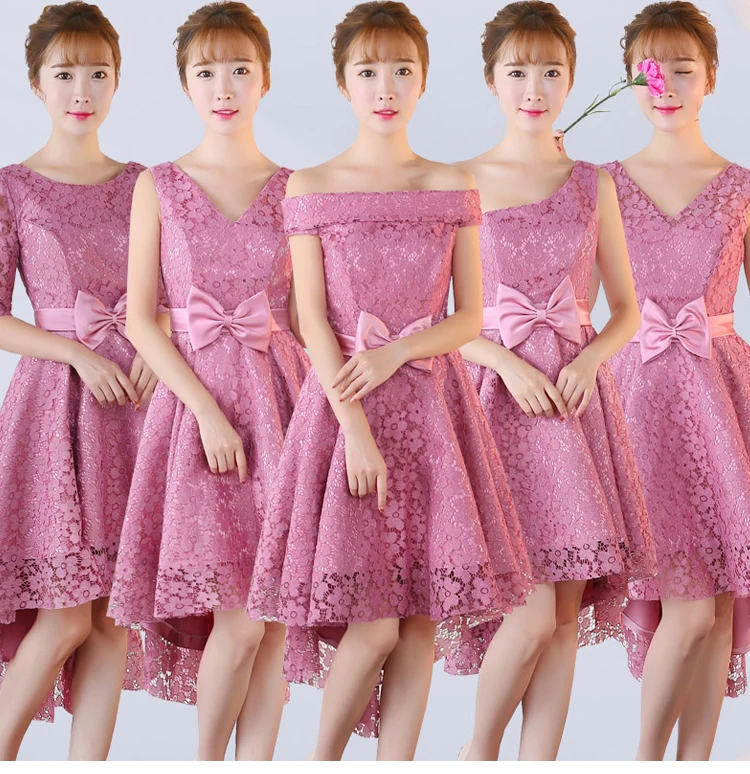 Розовые элегантные платья невесты с коротким рукавом принцесса вечерние