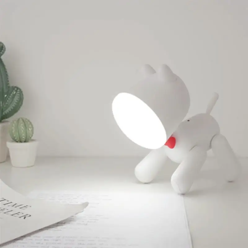 

360Â° Rotating Cute Three-Speed Dimming Usb Variety Dog Shape Table Lamp Led Children'S Bedroom Bedside With Sleeping Lamp