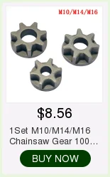 M10/M14/M16 Шестерня бензопилы для 100 115 125 150 180 сменная Шестерня Деревообработка различные угловые шлифовальные станки кронштейн бензопилы электроинструмент