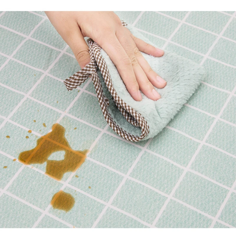 

Nordic Table Cloth Waterproof And Oil-Proof Disposable Pvc Net Red Table Mat Ins Student Coffee Table Mat Cloth