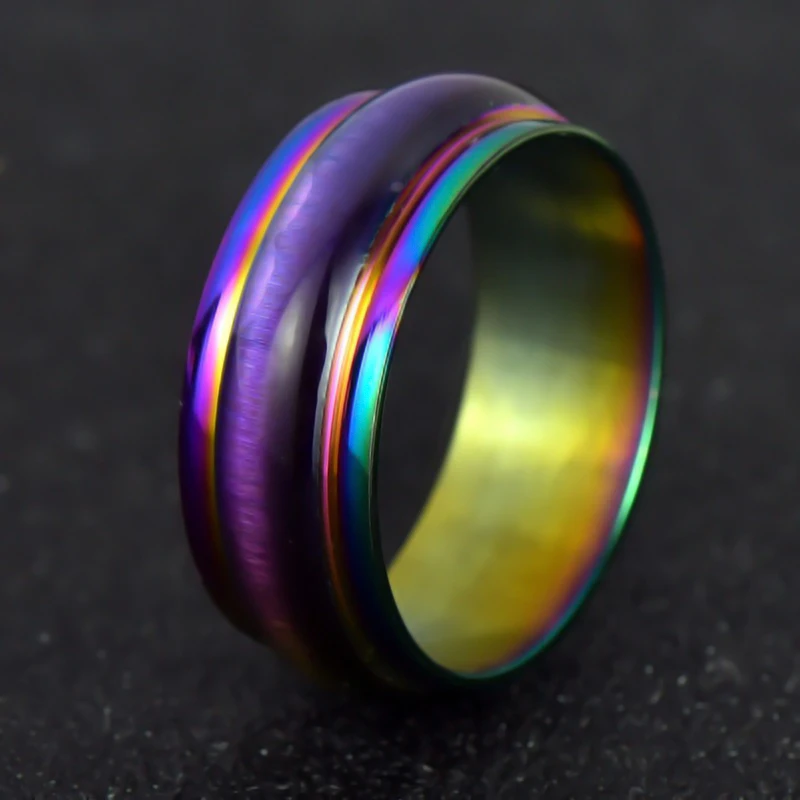 

Colorful Stainless 6mm Wide Smart Gift Women Men Couples Rings TITANIUM RING Jewelry Wholesale
