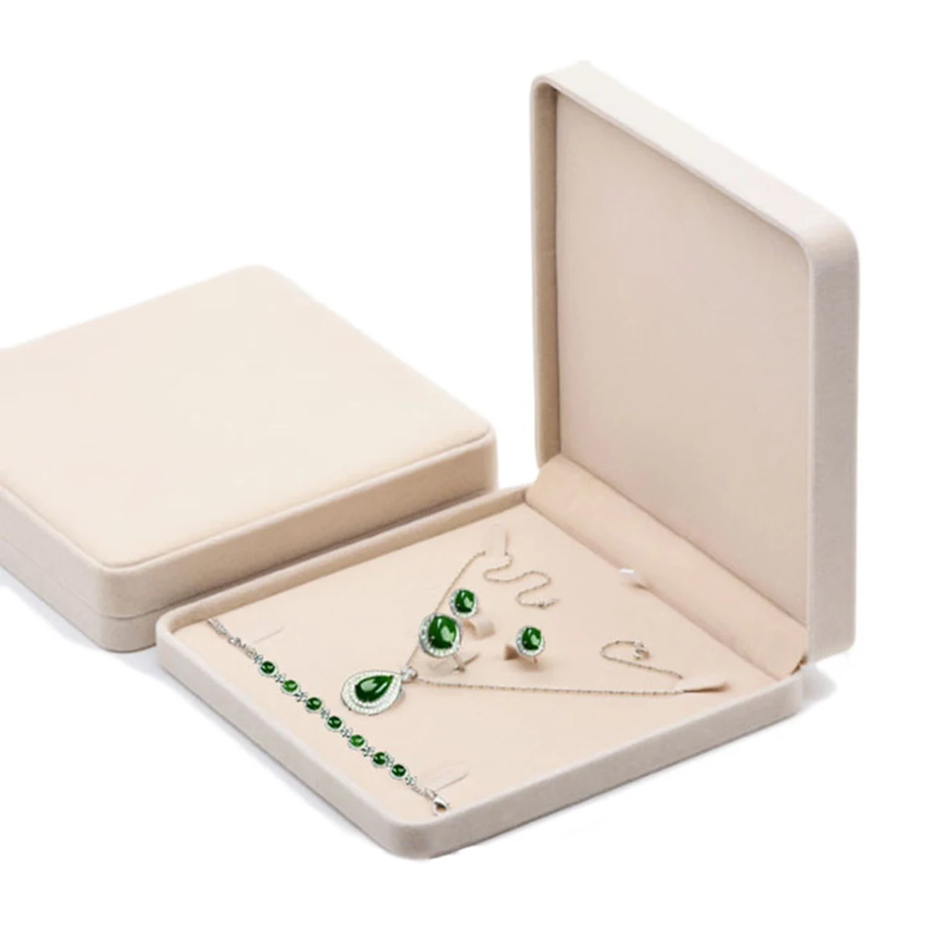 For Ring Necklace Earring Jewelry Set Gift Box Bracelet Storage Jewelry Organizer Case Tray Holder Storage