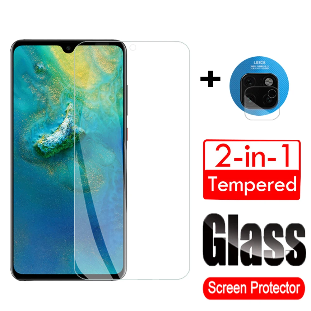 Закаленное защитное стекло 2 в 1 для Huawei Mate 20 Lite пленка объектива камеры 10 pro