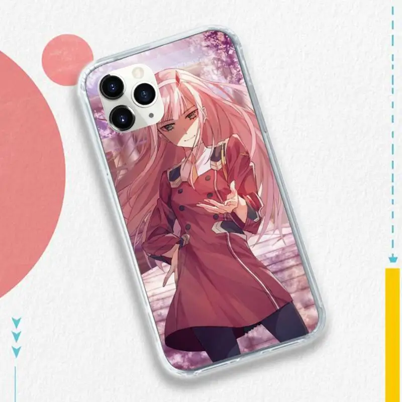

Japan anime Zero two DARLING in the FRANXX Phone Case for iPhone 11 12 mini pro XS MAX 8 7 6 6S Plus X 5S SE 2020 XR