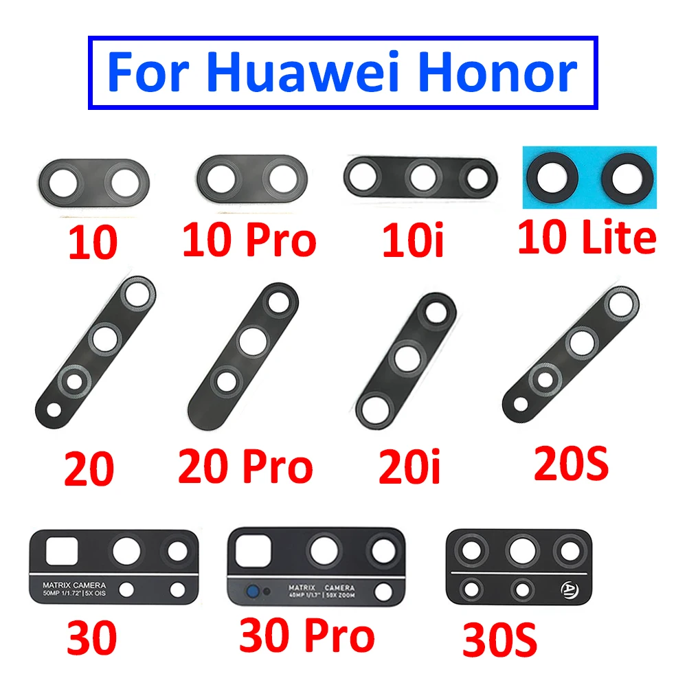 10 шт. Новые запасные стекла для объектива задней камеры Huawei Honor 30 30S 20 20i 20S 10i Lite Y9