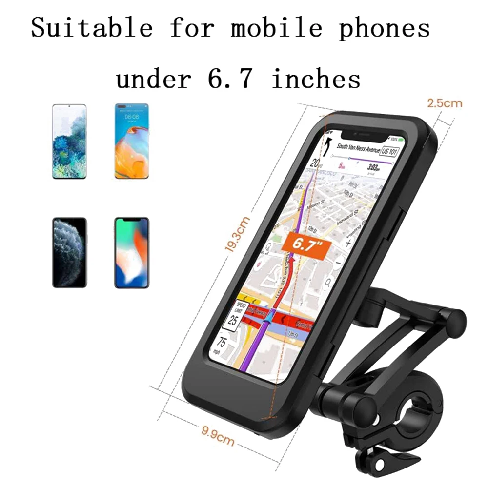 bicycle accessories bike phone holder adjustable waterproof navigation bracket universal bike moto handle fixed holder for phone free global shipping
