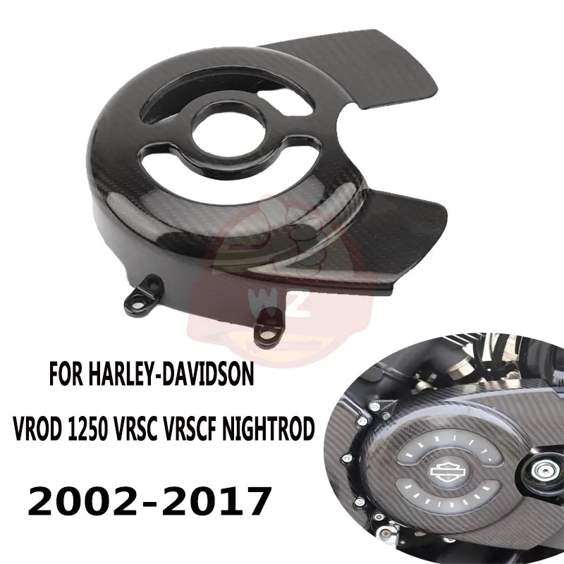 

For Harley-Davidson Vrod 1250 Vrsc Vrscf Nightrod 2002-2017 2016 2015 Motorcycle 100% Carbon Fiber Pulley Cover Belt Protector