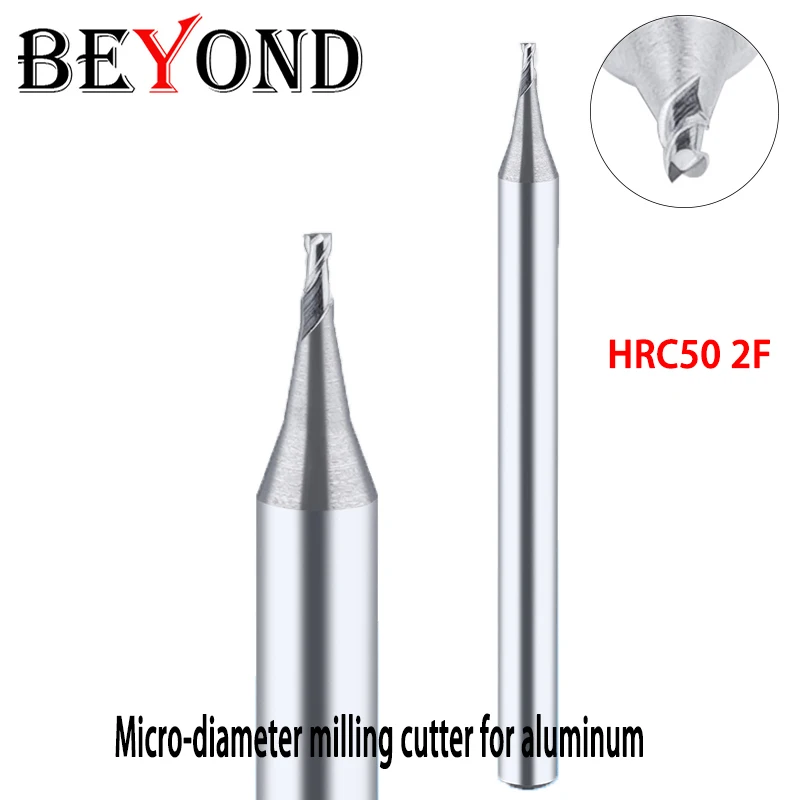 

BEYOND Micro 2Flutes Milling Cutter For Aluminum Tungsten Steel End Mill Special Alloy Carbide CNC Lathe Tool