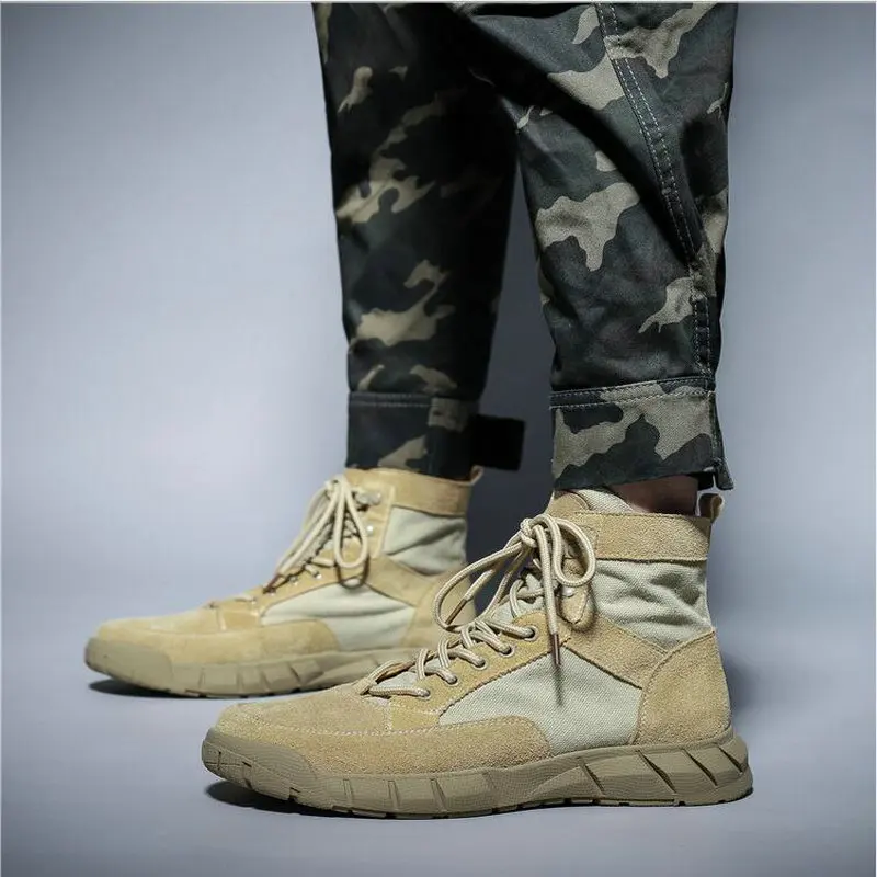 Мужские высококачественные военные ботинки из натуральной кожи спецназ