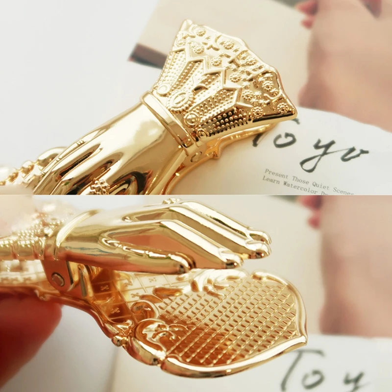 

Vintage Lady's Hand Shaped Book Clip Metal Clips Travelers Notebook Accessories Planner Decoration School Stationery