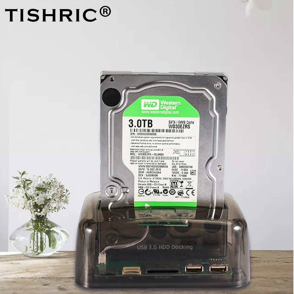 Док-станция TISHRIC для жесткого диска USB 3 0 2 5 дюйма IDE SATA внешний прозрачный бокс