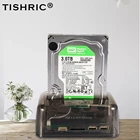 Док-станция TISHRIC для жесткого диска, USB 3,0 2,5 дюйма 3,5 дюйма IDE SATA, внешний прозрачный бокс для жесткого диска, чехолкорпус для жесткого диска
