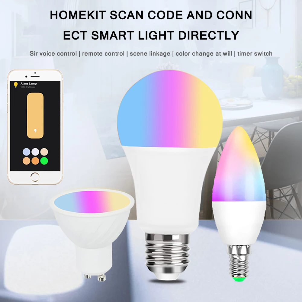 2020 умный светодиодный светильник лампы WI FI RGB E27 лампа 110V 8 5 W светодиоидная с