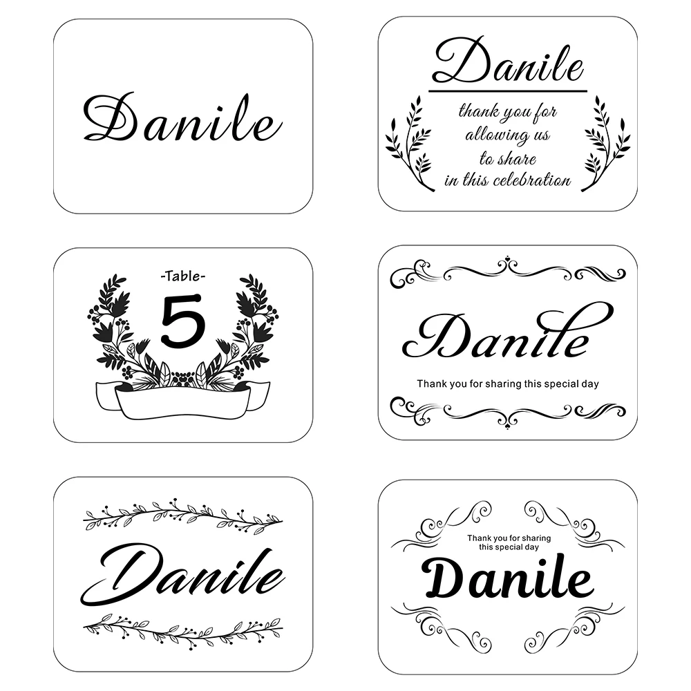 50 шт. деревянные карточки для сиденья с различными именами|Украшения своими