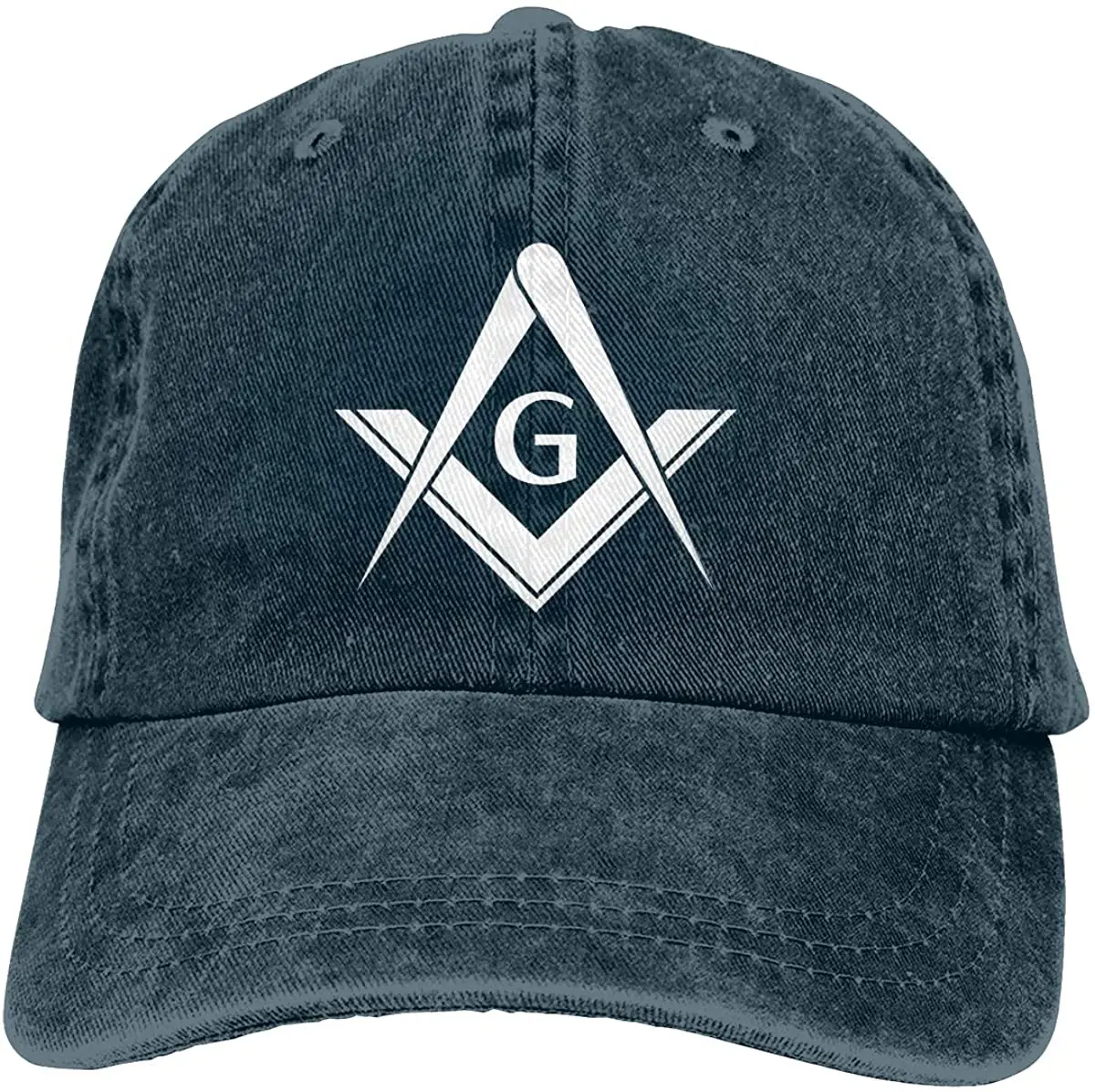

Denim Cap Freemason Logo Square and Compass 1 Baseball Dad Cap Adjustable Classic Sports for Men Women Hat