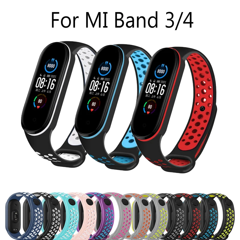 

Correa Xiaomi Mi Band 4 3 Watch Silicone Solo Loop Wrist Two Color Strap Accessories Stylish MIband Belt Bracelet In Stock