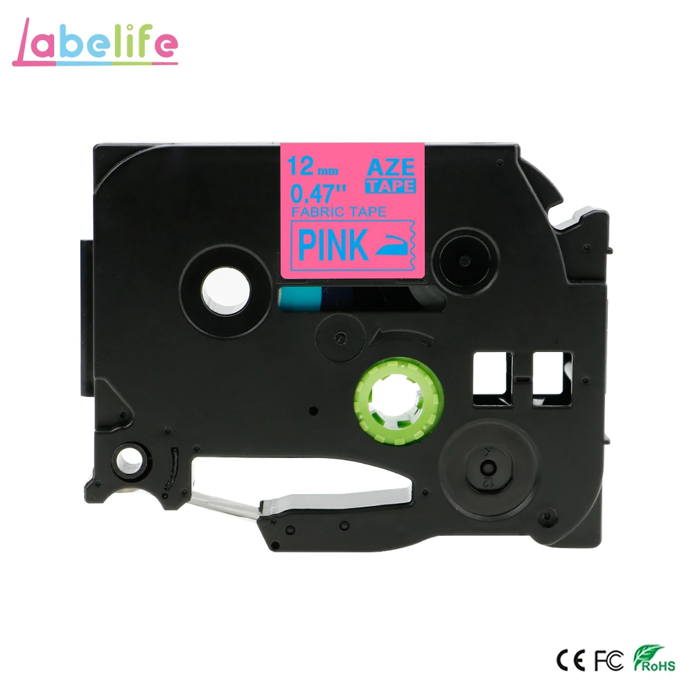 Blue on Pink Labelife 1 шт. TZe-FA3 12 мм темно-синий на белой ткани железная лента для Brother P-touch TZ-FA3 TZeFA3 TZFA3 FA3 для принтера этикеток - Цвет: Blue on Pink