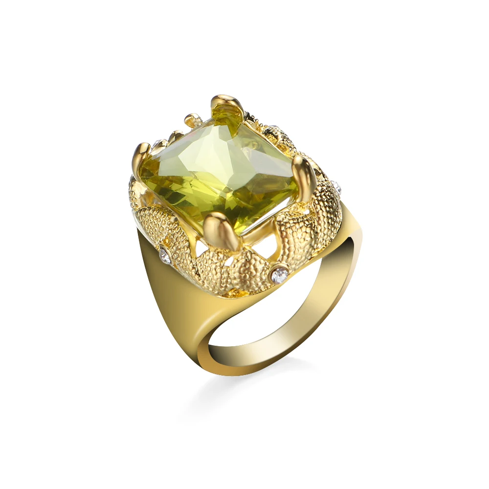 Новое квадратной формы с цирконом хрустальное кольцо свадебные украшения для