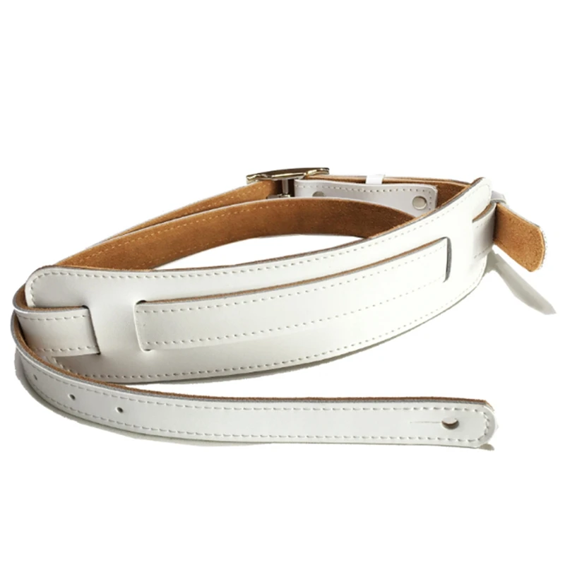

Durable Leather and Metal Buckle Electric Guitar Strap Belt Shoulder Pad Adjustable Vintage Guitar Straps