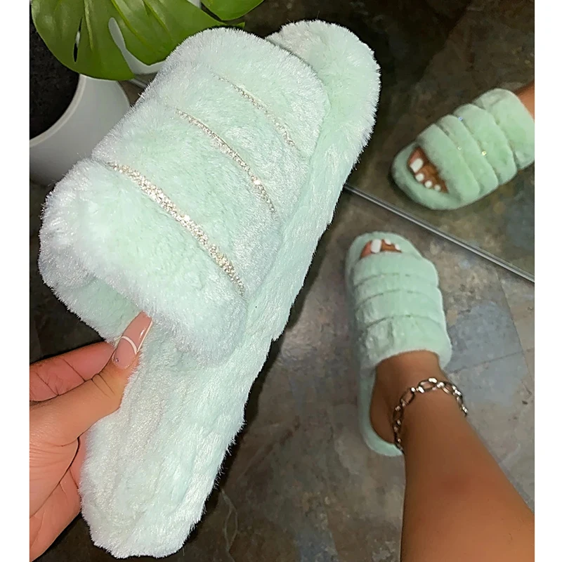 

[fvfv]Women Summer Sandals 2021 Fashion Bling Glitter Slippers Female Color Flip Flops Beach Diamond Flat Shoes Outdoor Sandals