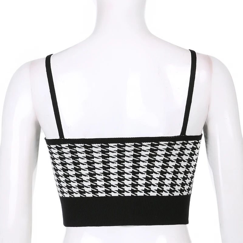 

Knitted Sexy Tops Women Corset Chaleco Punto Mujer Gilet Femme Tank Cami Bralette Halter y2k Damskie Vintage Bustier Backless