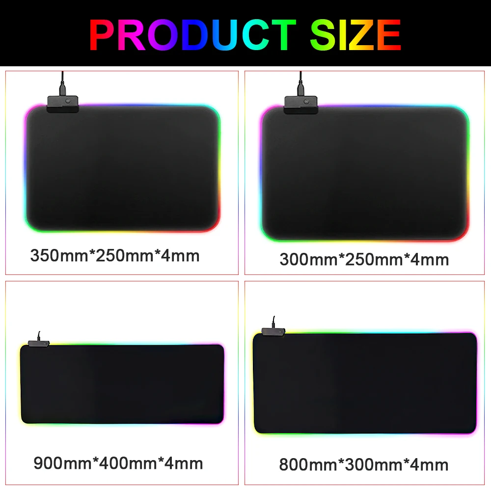 RGB-коврик для мыши со светодиодной подсветкой 80 см | Компьютеры и офис